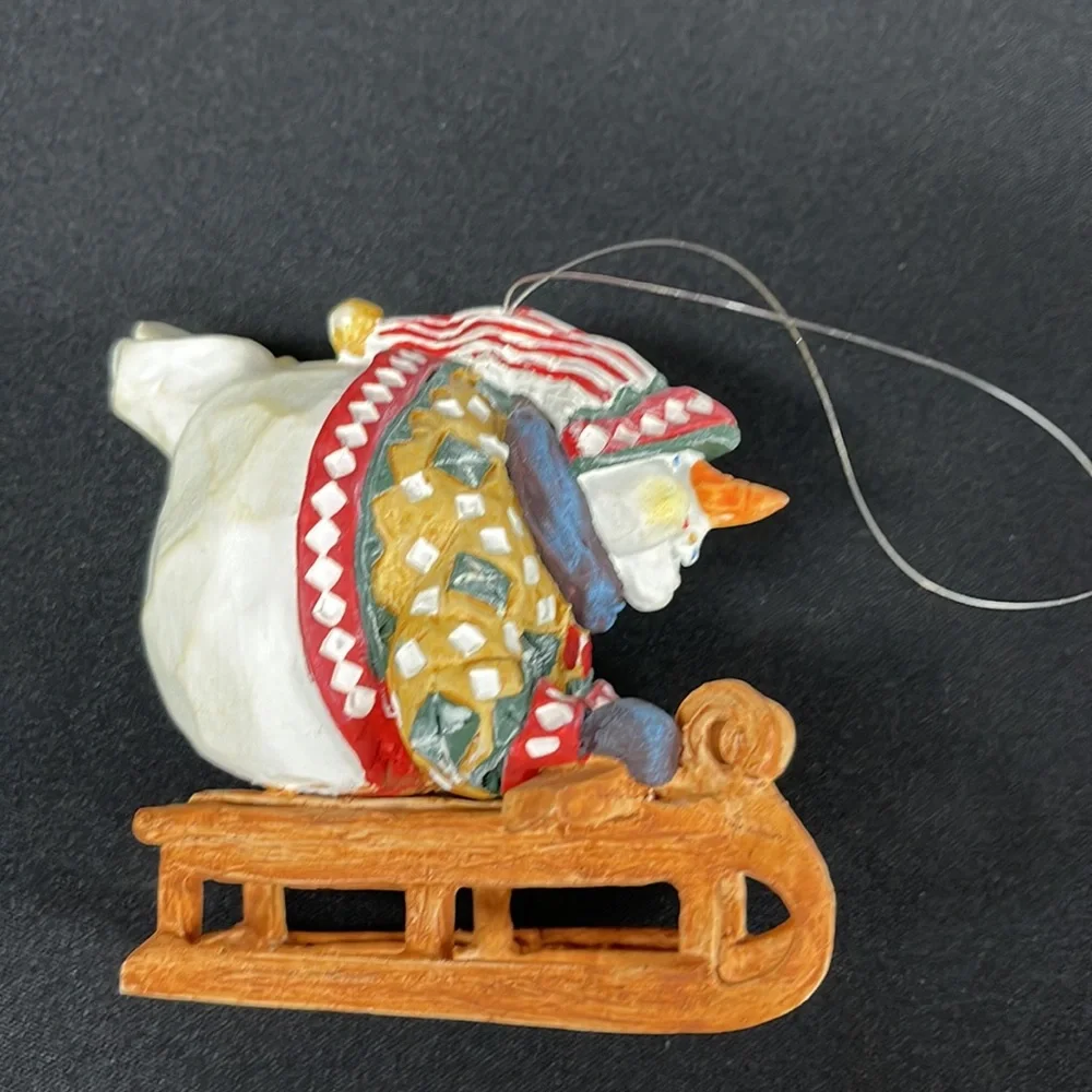 Department 56 Sledding Snowman Christmas Ornament
